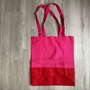 Victoria's Secret Canvas Gift Bag Shopper Tote